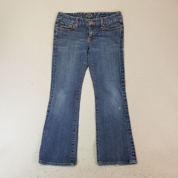 Seven7 Jeans Women's size 32 Low Rise Bootcut Blue stretch Denim Pants 32x30 - Picture 1 of 14